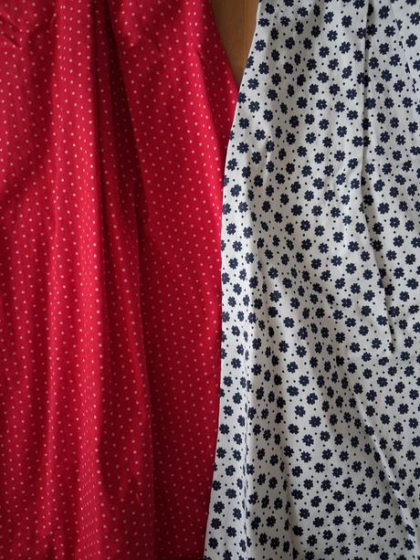 2x letné šatočky biele a červené v.xs-s, xs