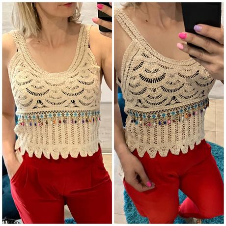 Dámsky háčkovaný top, l / m / s