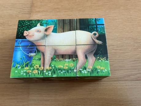 Plastové kocky - zvieratká 9ks, 