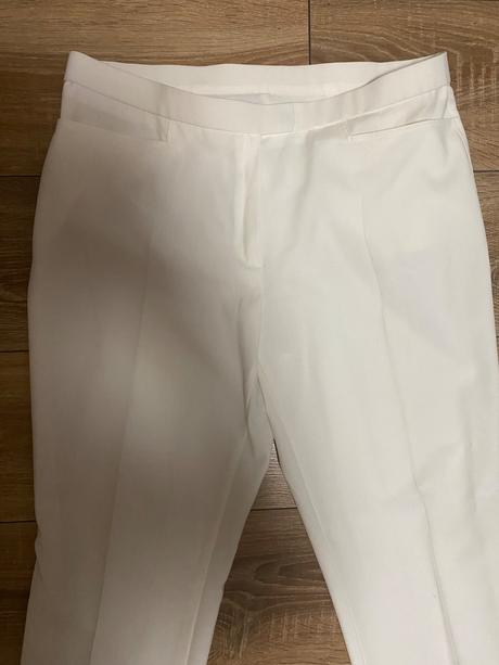 Elegantne biele nohavice, xl