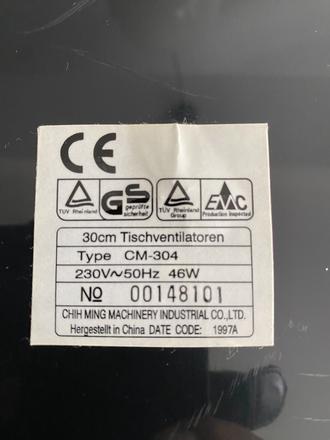 Ventilátor stolový biely, 