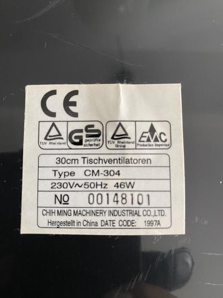 Ventilátor stolový biely, 