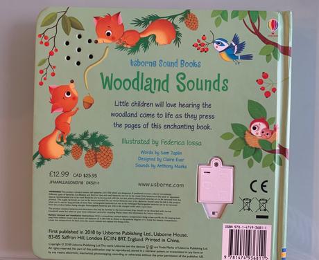 Zvuková knižka woodland sounds, 