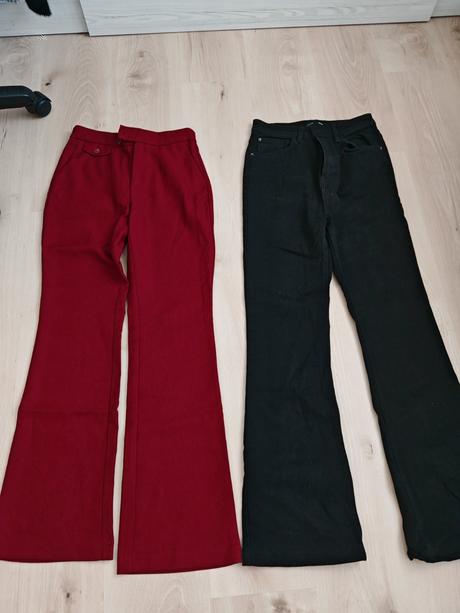 Zvonove rifle cierne si say a bordove nohavice zvo, s