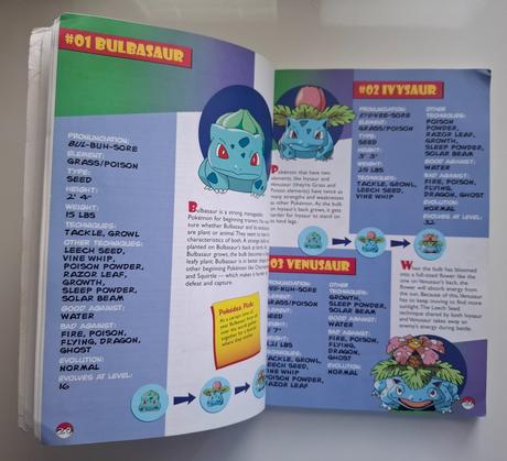 Pokémon príručka "the official handbook",