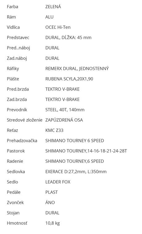 Bicykel 20", leader fox, 20