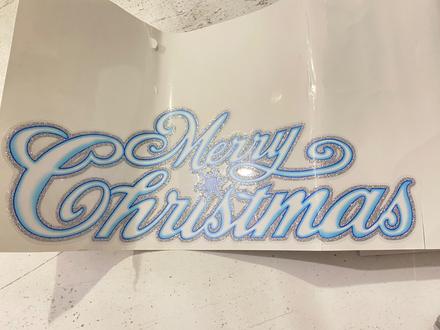 Nálepka na okno vianočná, 