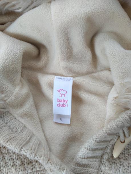 Podteplený dievčenský svetrík, baby club,80