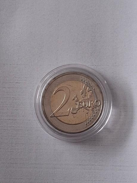 Trenčín 2 euro farbená, 
