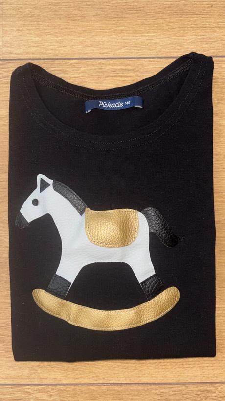 Pískacie tričko koník veľ. 140, 140