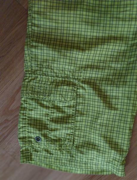 Limetkovo - zelené kraťasy s drobným károm, 170