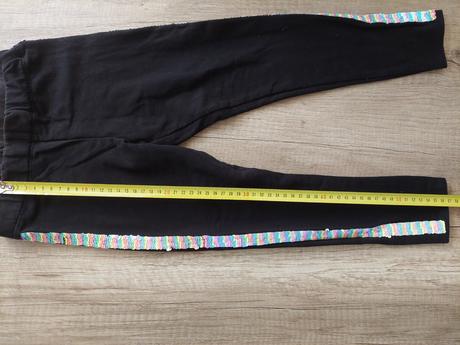 Čierne legíny s flitrami v.116 h&m, h&m,116