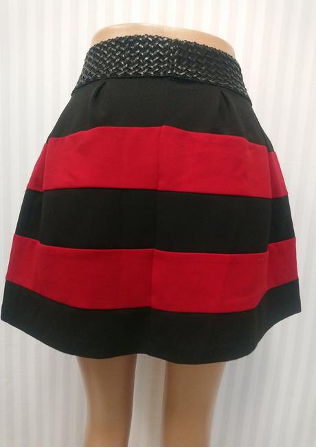 Dámska čierno červená sukňa, paola moris, xs, xs