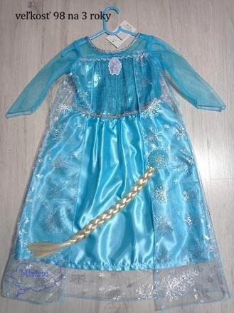 Frozen elsa kostým / šaty na 3 roky veľkosť 98,