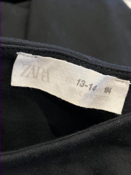 Dievčenské šaty čierne zara (13-14 r.), zara,164