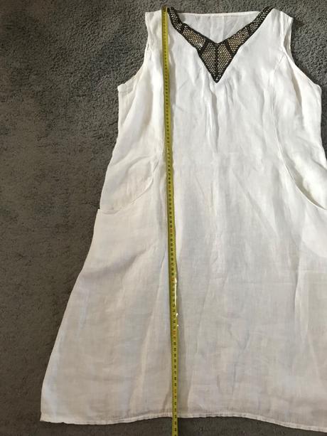 Biele ľanové šaty v.l, l