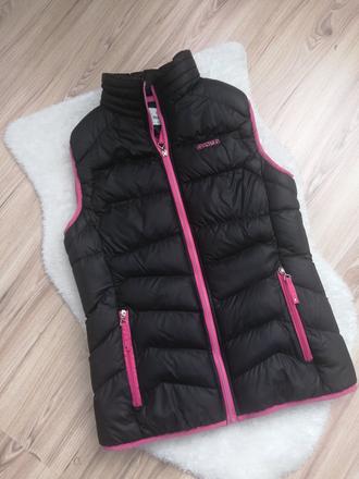 Zľava dámska čierno ružová vesta, s