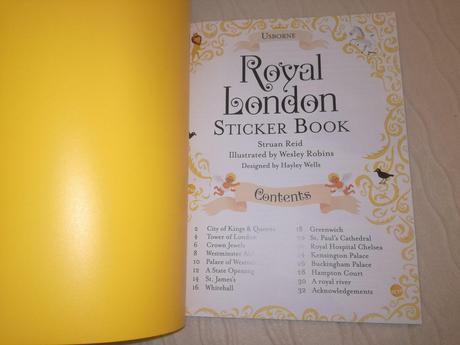 Usborne royal london sticker book, 