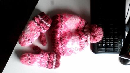 Tepla ciapka s rukavicami, f&f,80