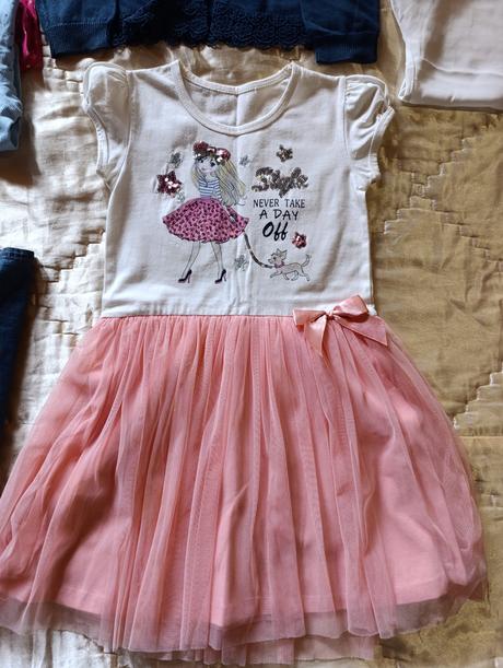 Značkový balík dievčenské oblečenie 116 hm, next,, 104–116