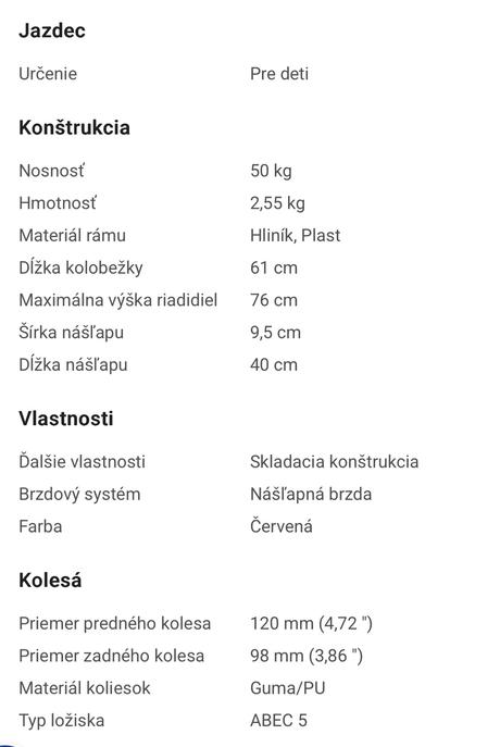 Detská kolobežka, razor