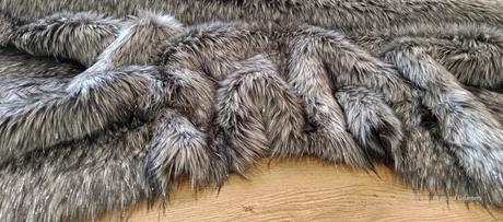 Luxusná umelá kožušina - silver wolf - cena za 10, 