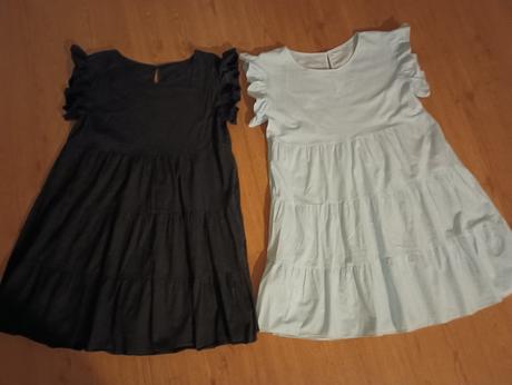 Šaty 2ks (čierne,bledomodré), 