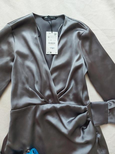 Nádherné saténové šaty značky zara, pc 40 eur, zara,m