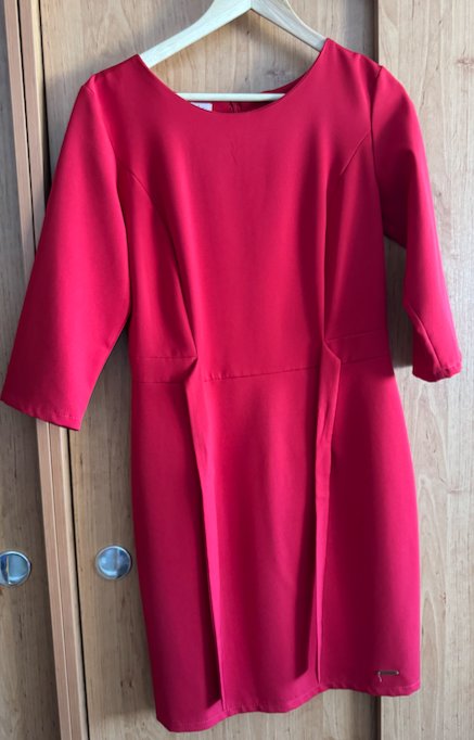 Červené šaty s opaskom adika, l