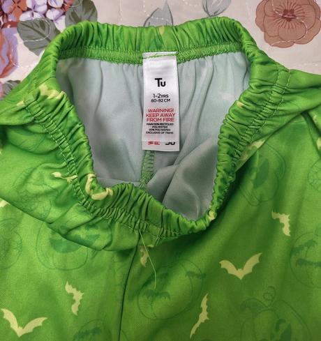 Karnevalové nohavice tekvica/netopier na 1-2 roky, 