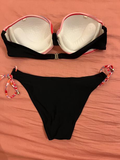 Dámske plavky čierno-rúžové, new yorker,s