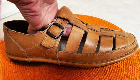 Celokožené sandále, rieker,42