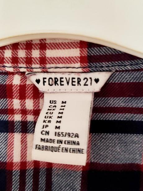 Košeľový crop top forever21, m