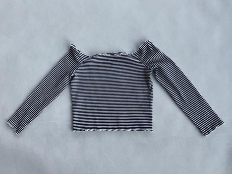 Krátke tričko bardot junior, 164