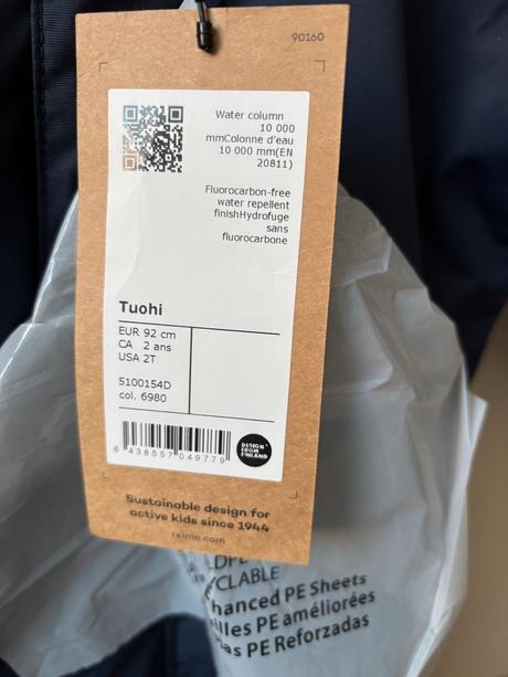 Reima zimná membránová kombinéza tuohi, veľ. 92, reima,92