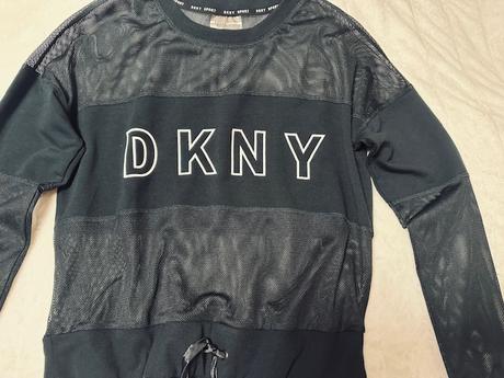 Tmavomodré tričko so sieťkou zn. dkny originál, dkny,m / s