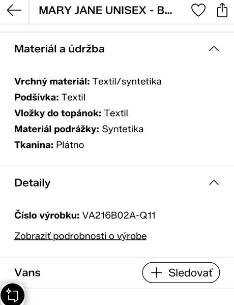 Vans balerínky s remienkom v.33, vans,33