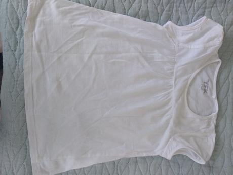 Biele bavlnené tricko, kik,140