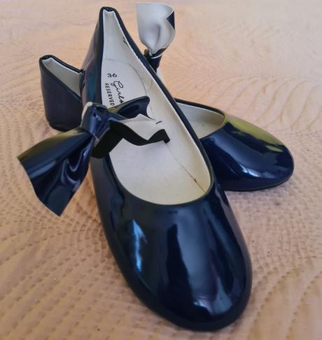 Lakové balerínky mašla sa dá dat dole-č.36, reserved,36