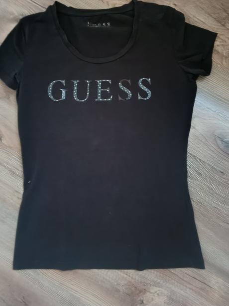 Guess čierne tričko, guess,s