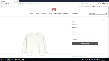 Mikina hm biela, h&m,l