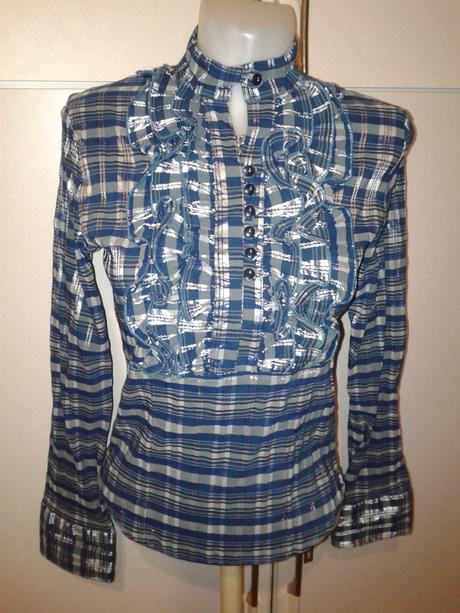 Elastická tyrkysová blúzka veľ. s, s