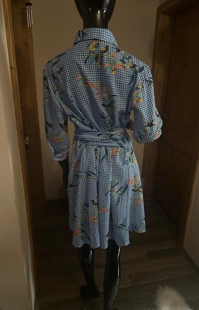 Kockované košeľové šaty s hrubým pásom chantall, chantall,40