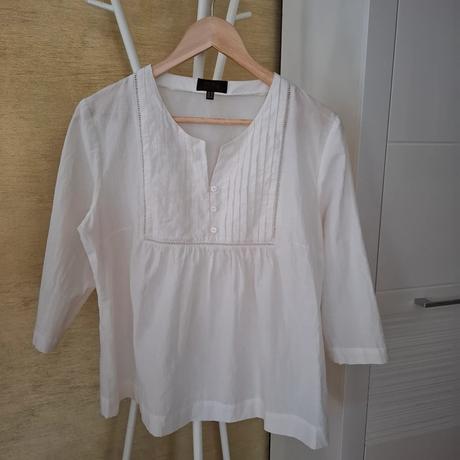 Biela hodvábna blúzka, xl