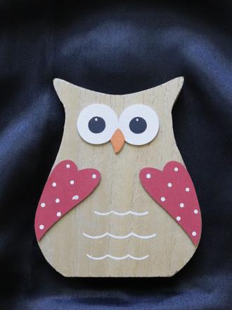 Drevená ozdoba - sova, 