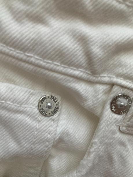 Zara biele denim šortky, zara,s