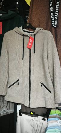 Dámska alpako bunda na zips s kapucňou, 42 - xxxl