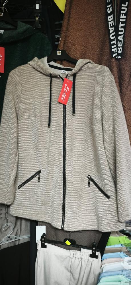 Dámska alpako bunda na zips s kapucňou, 42 - xxxl