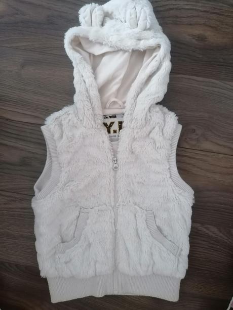 Kožušinkova vesta s uškami 128, young dimension,128
