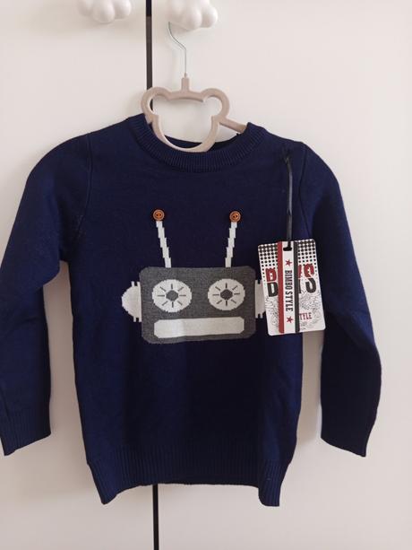 Chlapčenský modrý svetrík - velkosť 24 mesiacov, 86